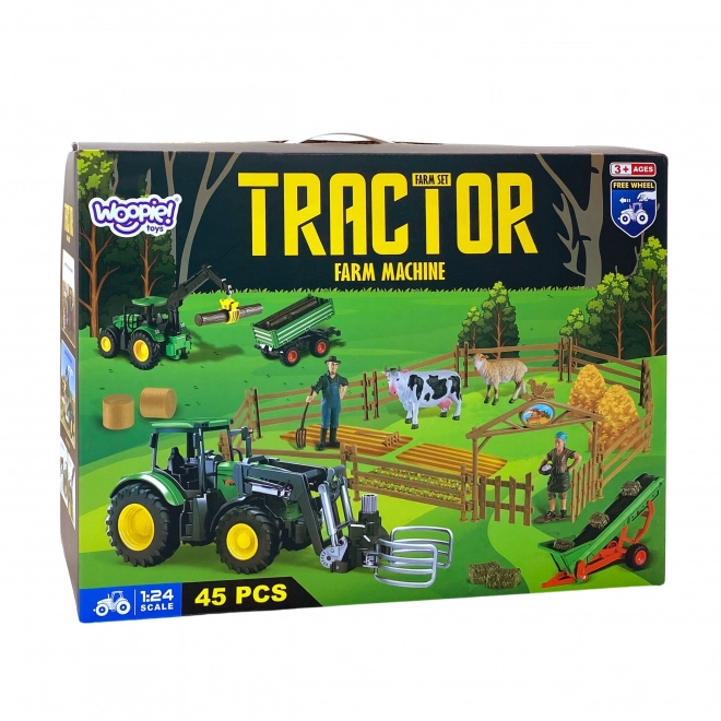 Zestaw maszyn rolniczych traktor mini farma WOOPIE