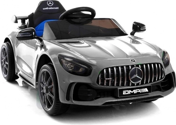 Dziecięcy elektryczny samochodzik MERCEDES GT R, srebrny lakierowany