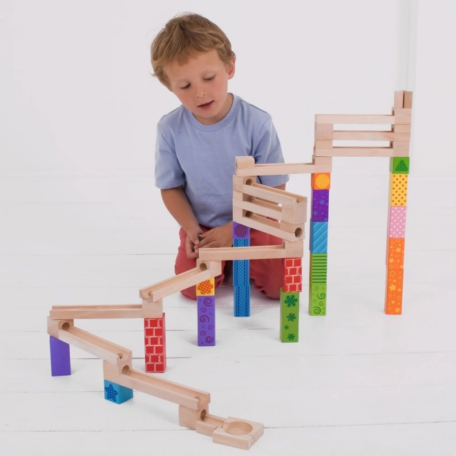Bigjigs Toys Drewniana kulodrom kolorowy