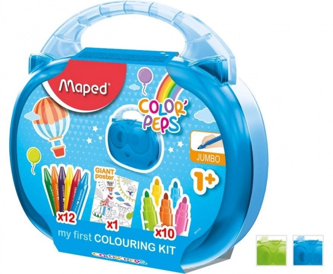 Zestaw artystyczny dla małych dzieci walizka z kredkami Colorpeps Jumbo Maped markery