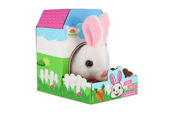 Królik Ben plusz/plastik 16x17cm na baterie ze ścieżką dźwiękową i ruchem w pudełku 13x19x18cm