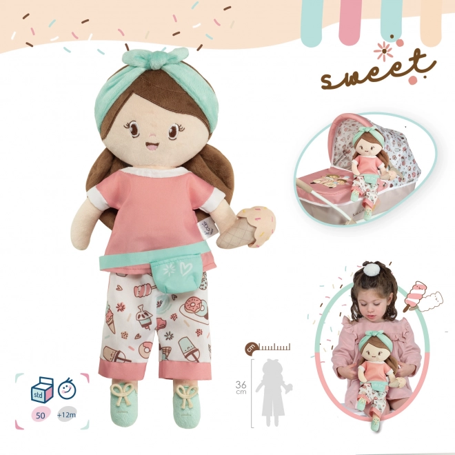 DeCuevas 20148 Pluszowa lalka SWEET - 36 cm