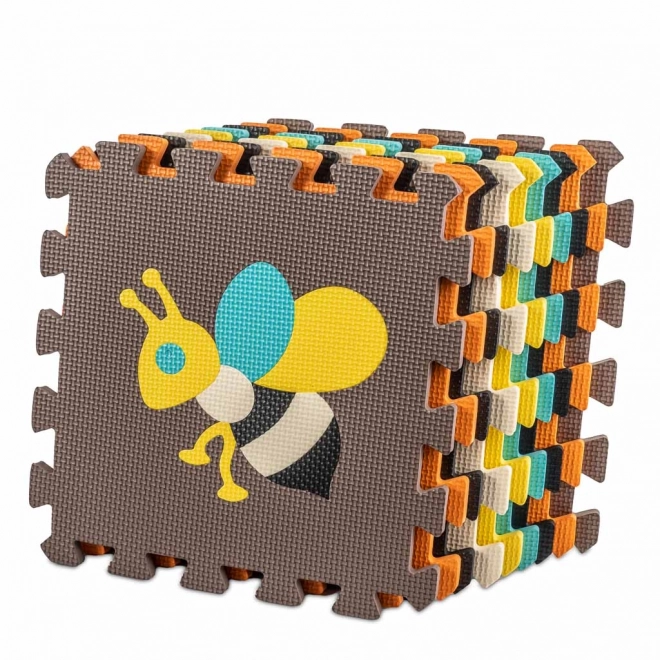 Kolorowe piankowe puzzle z zwierzątkami - 9 części