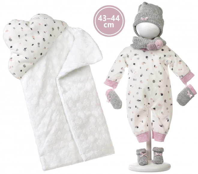 Realistyczna lalka niemowlęca z dźwiękami i miękkim ciałem 44 cm
