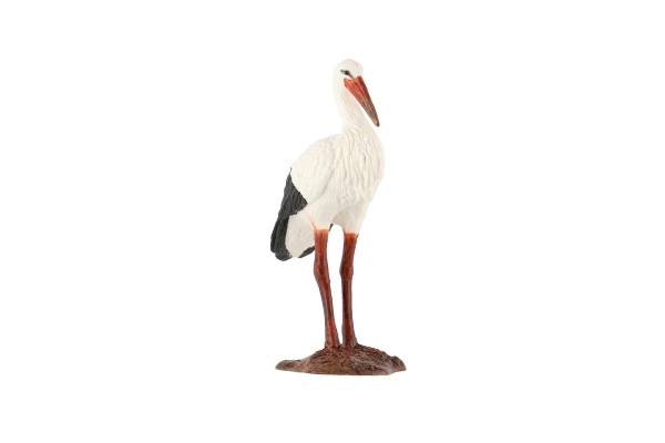 Bocian biały plastik w zootedzie 9cm w woreczku