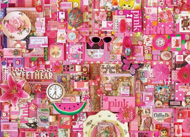 Puzzle z różowym motywem COBBLE HILL 1000 elementów
