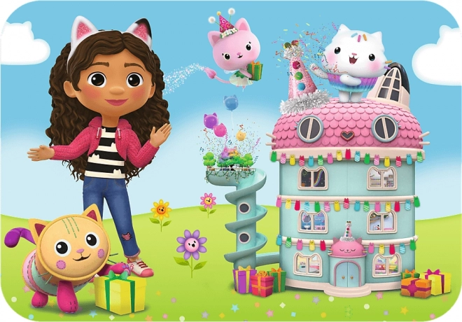 Drewniane puzzle Wesoła Gabby i przyjaciele 24 elementy