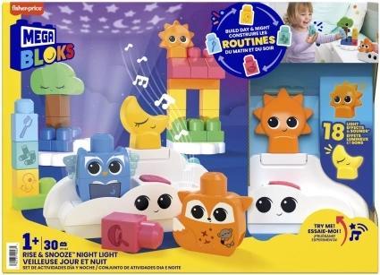 Mega Bloks Wstawaj i zasypiaj nocna lampka z postaciami