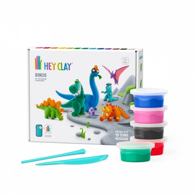Zestaw modeliny Hey Clay Dinozaury