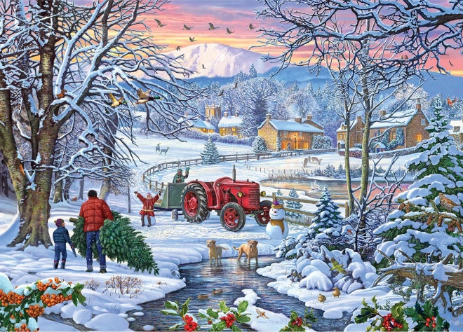 GIBSONS Puzzle Niesiemy choinkę 1000 elementów