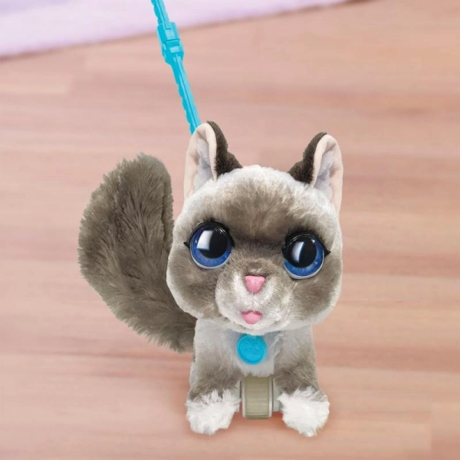 interaktywne kociątko FURREAL Wag-A-Lot ragdoll na smyczy