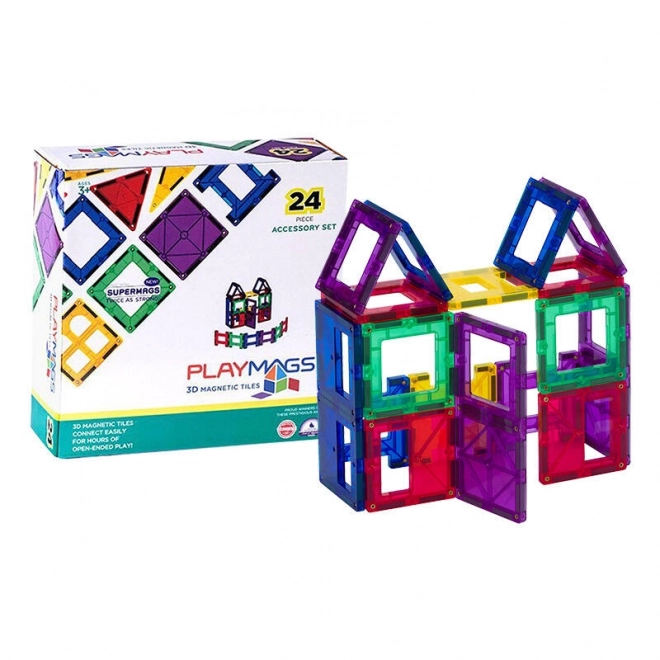 Magnetyczne kostki 3D Playmags zestaw 24 szt.