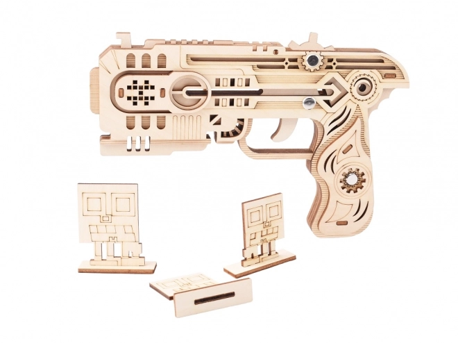Drewniane Puzzle 3D Woodcraft Broń na Gumki Dragon Chaser