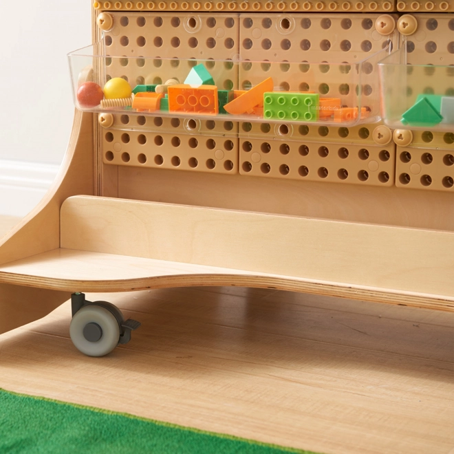 Masterkidz Drewniana STEM Tablica Samodzielnie Stojąca z Dodatkami