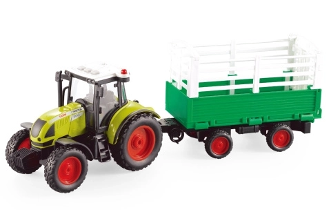 Traktor z przyczepą na baterie