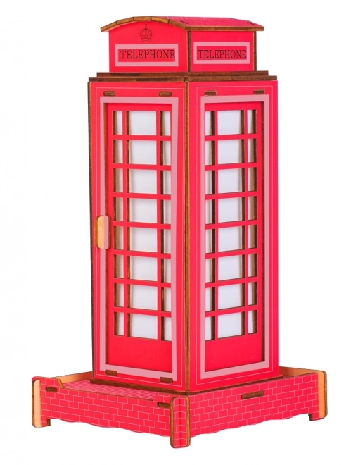 Drewniane puzzle 3D Brytyjska budka telefoniczna