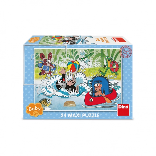 Dino Puzzle Krecik w wodzie 24 elementów maxi