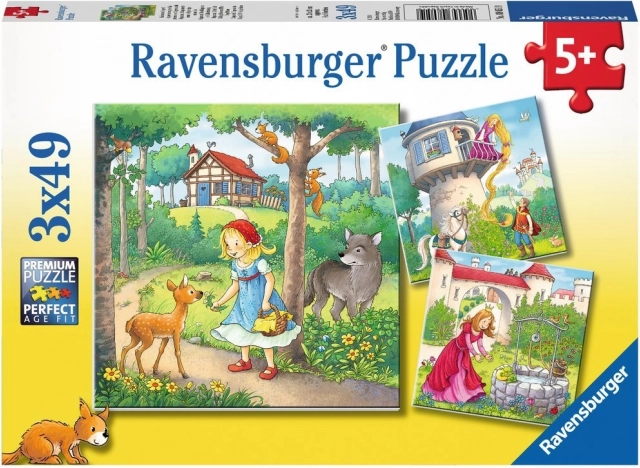 Ravensburger puzzle Klasyczne bajki 3x49 elementów