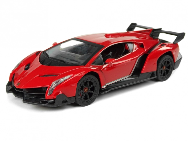 Samochód sportowy R/C 1:24 Lamborghini Veneno Czerwony 2.4 G Światła