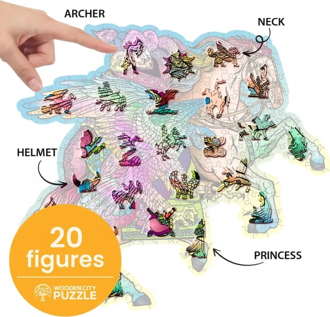 Drewniane puzzle Koń i Orzeł 250 elementów