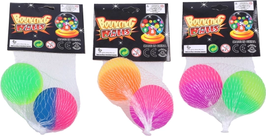 Kolorowe skaczące piłeczki 4 cm – opakowanie 2 szt.