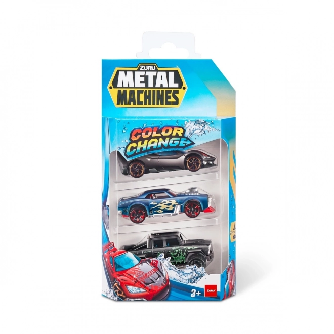 ZURU Metal Machines - Zestaw 3 samochodzików zmieniających kolor