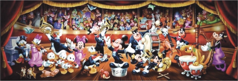 Clementoni panoramiczne puzzle Disney Orkiestra 1000 elementów
