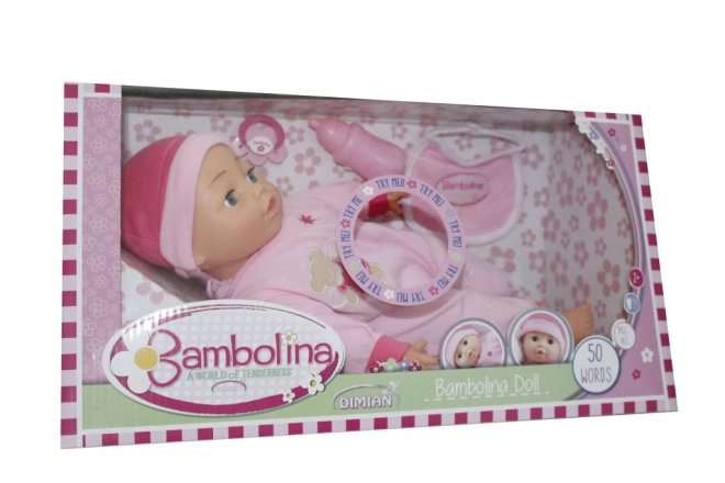 Lalka Bambolina Flora z 50 polskimi słowami