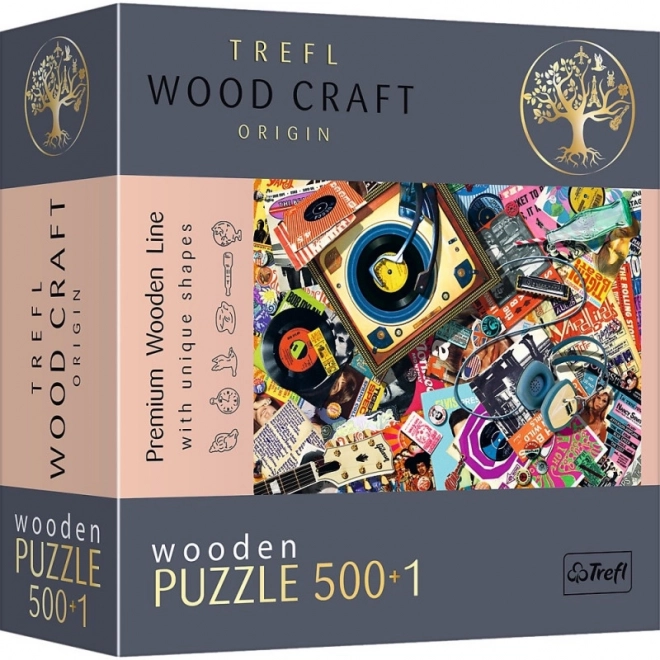 TREFL drewniane dwustronne puzzle W świecie muzyki 501 elementów
