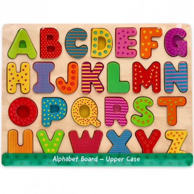 Drewniane puzzle alfabetyczne - duże litery