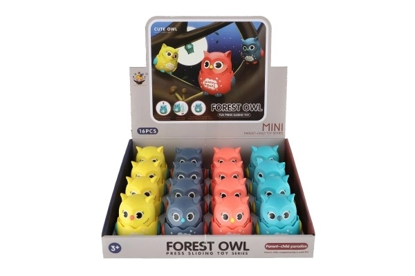 Sovy Happy Owl plastikowe 7x8 cm jeżdżące