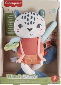 Fisher-Price Planet Friends pluszowa panterka – sensoryczna zabawka dla niemowląt