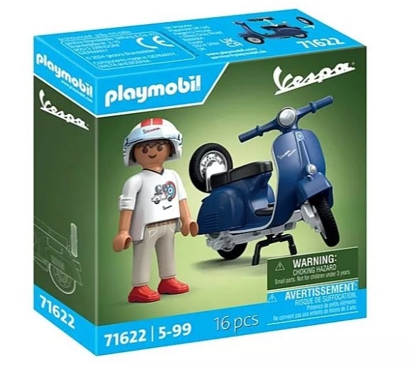 Zestaw figurek Playmobil Vespa 150 Sprint Veloce 1969 niebieska