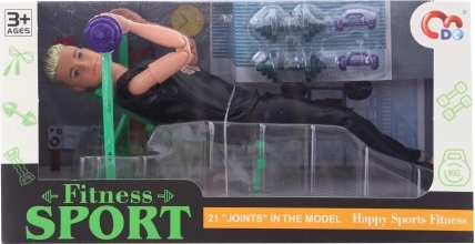 Articulowana Figurynka Fitness Ćwicząca z Akcesoriami