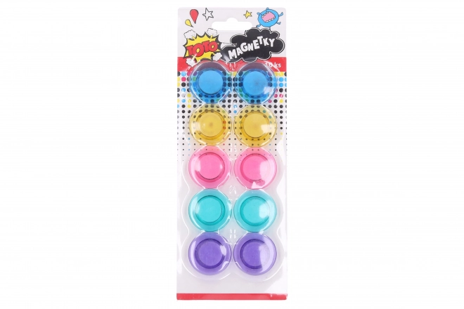 Kolorowe magnesy 30mm - 10 sztuk