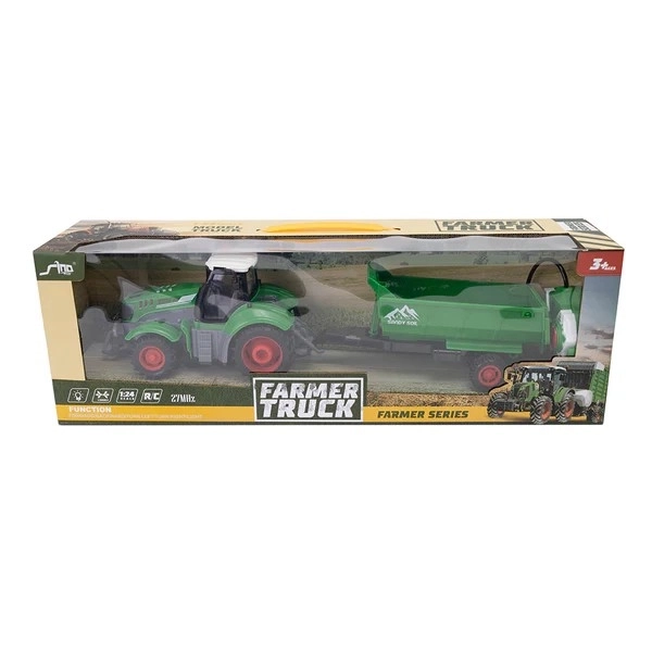 Zabawny RC traktor z przyczepą