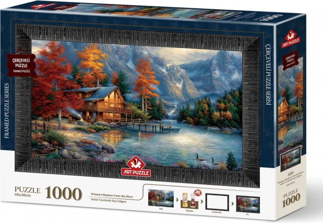 ART PUZZLE Puzzle z ramą i klejem 3w1 1000 elementów – Cień nad rzeką