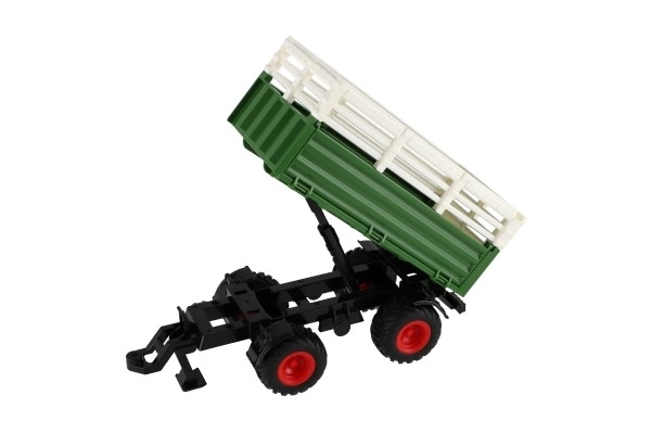 Dziecięcy traktor ZETOR na zdalne sterowanie z przyczepą, światłami i dźwiękami, 42 cm