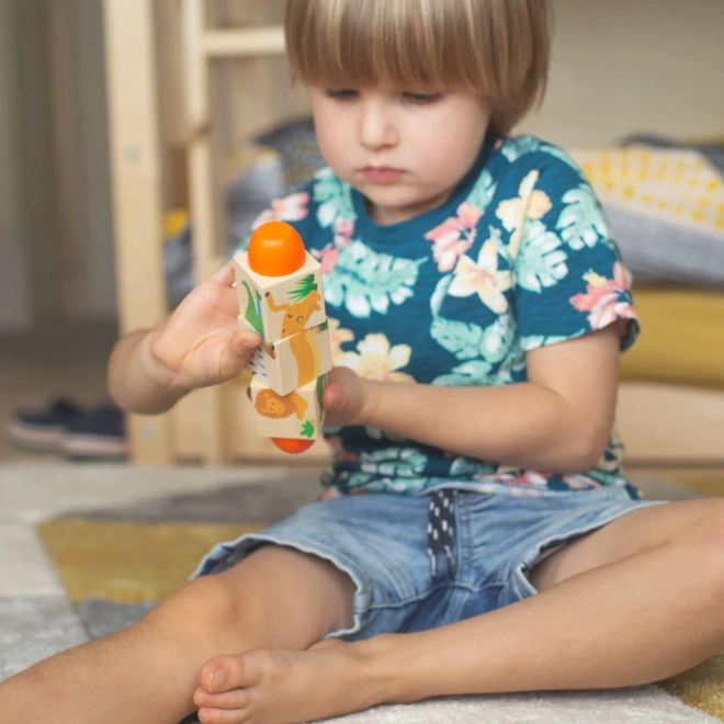 Bigjigs Toys Walec Silnikowy Życie w Dżungli