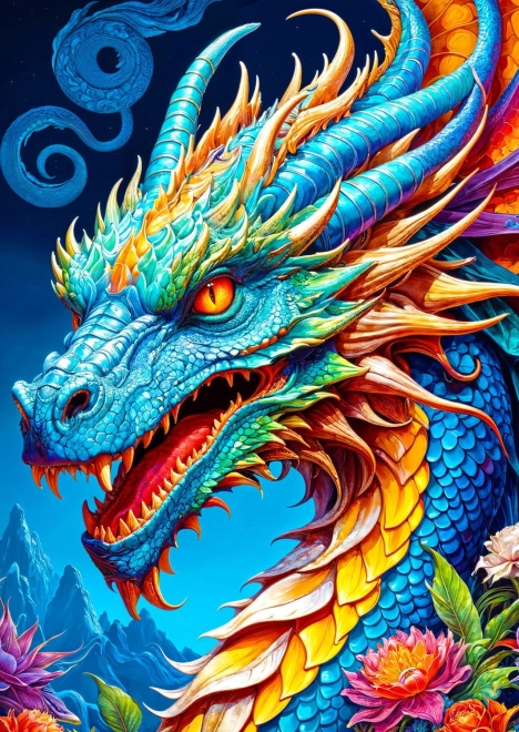 Puzzle Niebieski smok 1000 elementów ENJOY