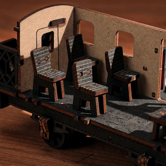 RoboTime 3D drewniana układanka Vintage parowóz