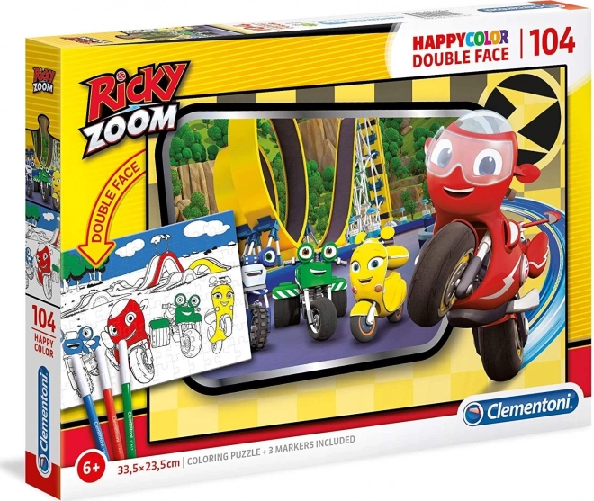 Clementoni dwustronne puzzle Ricky Zoom 104 elementy