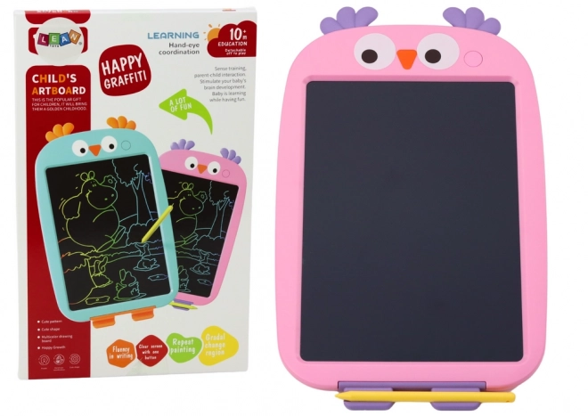Tablet Graficzny do Rysowania dla Dzieci Rózowy z Motywem Ptaszka