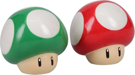 Ceramiczna solniczka i pieprzniczka Super Mario – grzybki