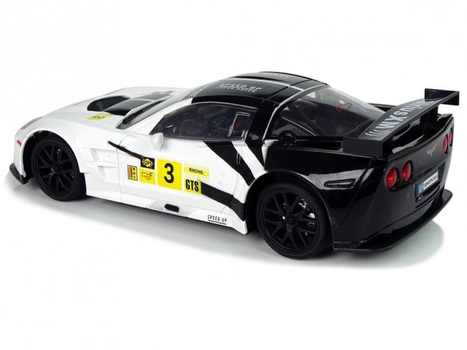 Wyścigowy samochód sportowy R/C 1:18 Corvette C6.R Biały 2.4 G Światła