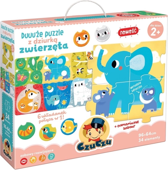 Duże puzzle z otworem – Zwierzęta
