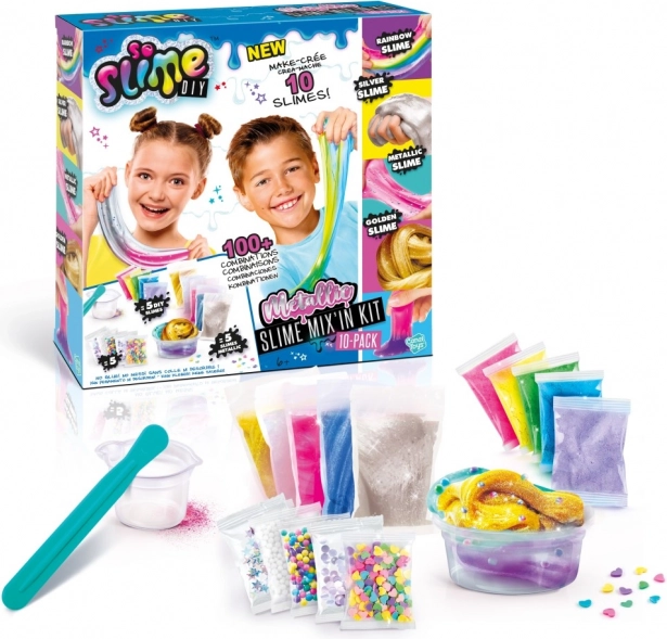 Metaliczny zestaw So Slime do tworzenia slime 10 szt.
