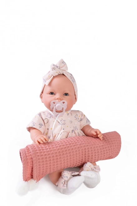 Antonio Juan 14258 BIMBA - mrugająca lalka bobas z dźwiękami i miękkim materiałowym ciałem - 37 cm