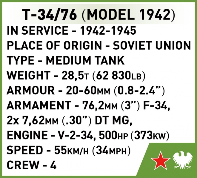 Zestaw klocków Czołgu T-34/76