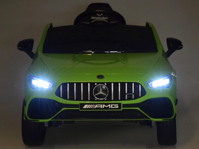Dziecięcy samochód elektryczny Mercedes AMG CLA 45s z efektem bujania – Zielona